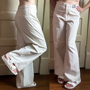 Express High Waisted Wide Leg Cotton Stretch Pant